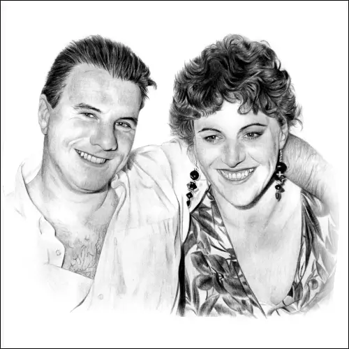 Pencil Portrait of a Couple
